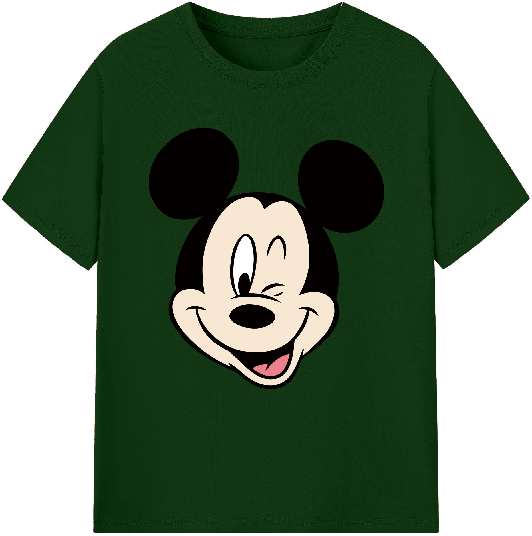 （画像用） ミッキーマウス Mickey Mouse 綿100％半袖Tシャツ（フロントプリント）